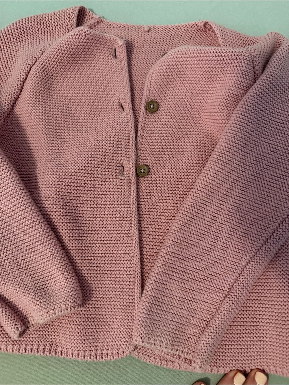 Marks & Spencer Girls' Dusty Pink Knit Button Cardigan